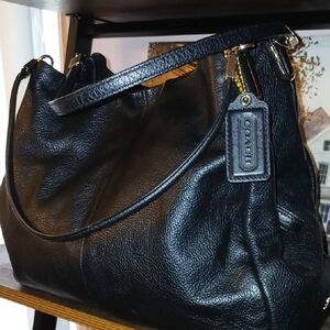Coach Black Leather Women's Bag